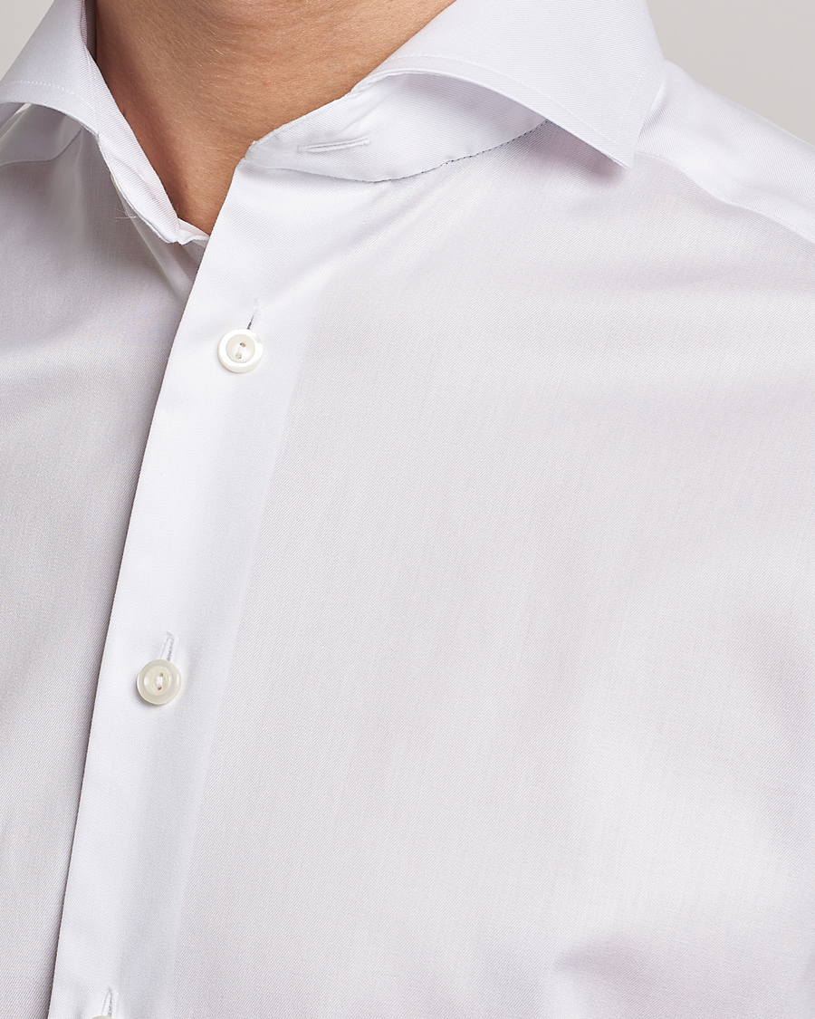 Hombres | Camisas | Eton | Slim Fit Twill Cut Away Shirt White
