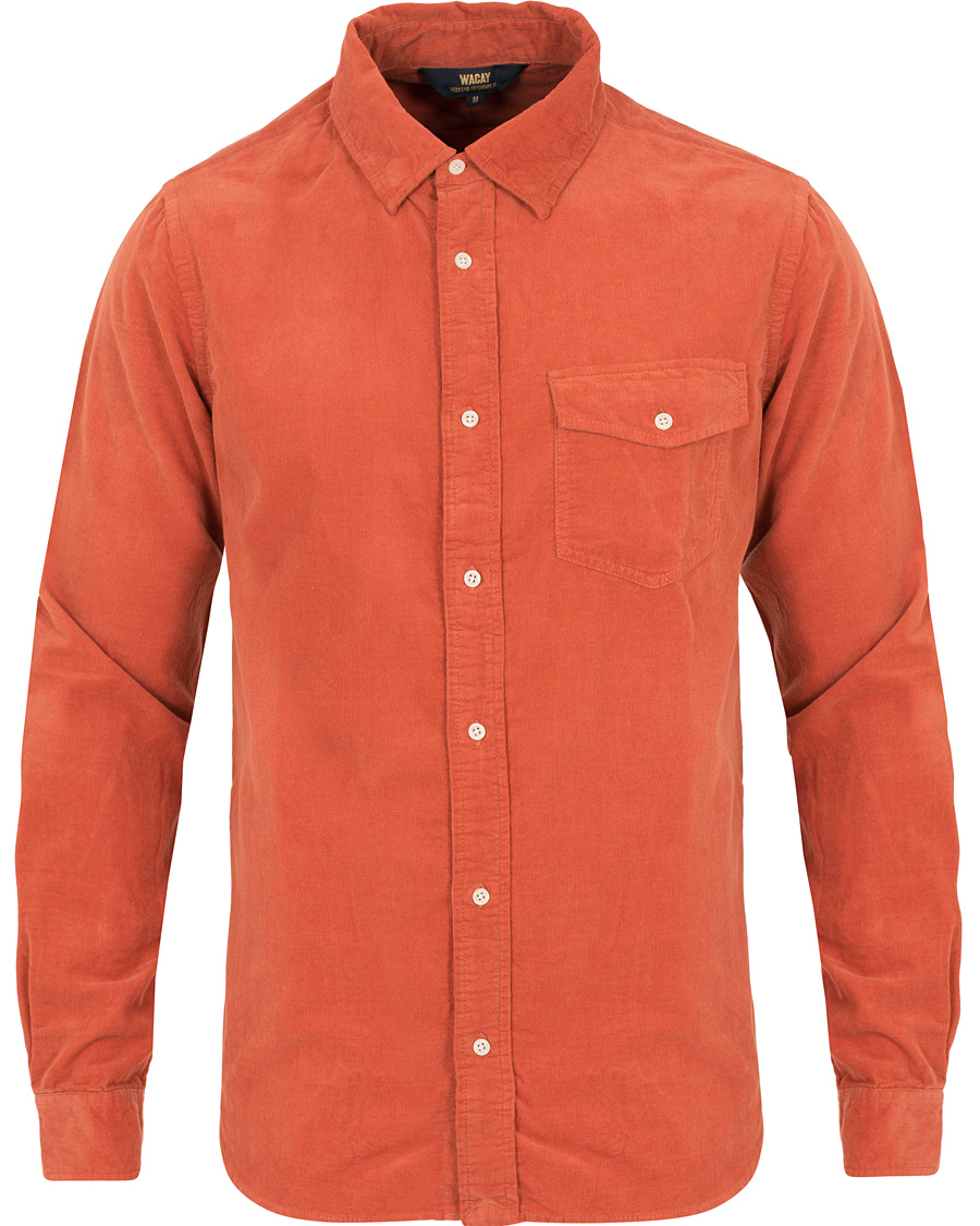 Hombres | Camisas | WACAY | Gusto Baby Cord Shirt Coral