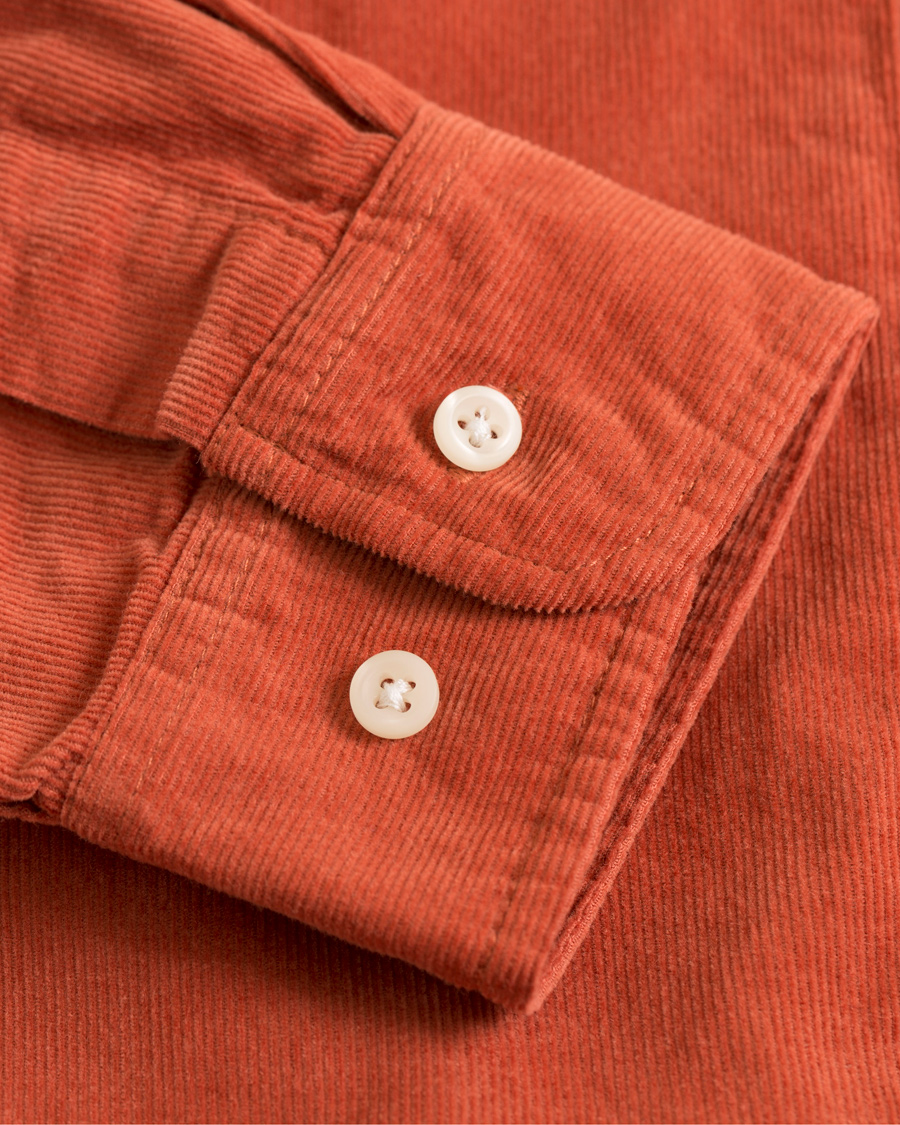 Hombres | Camisas | WACAY | Gusto Baby Cord Shirt Coral