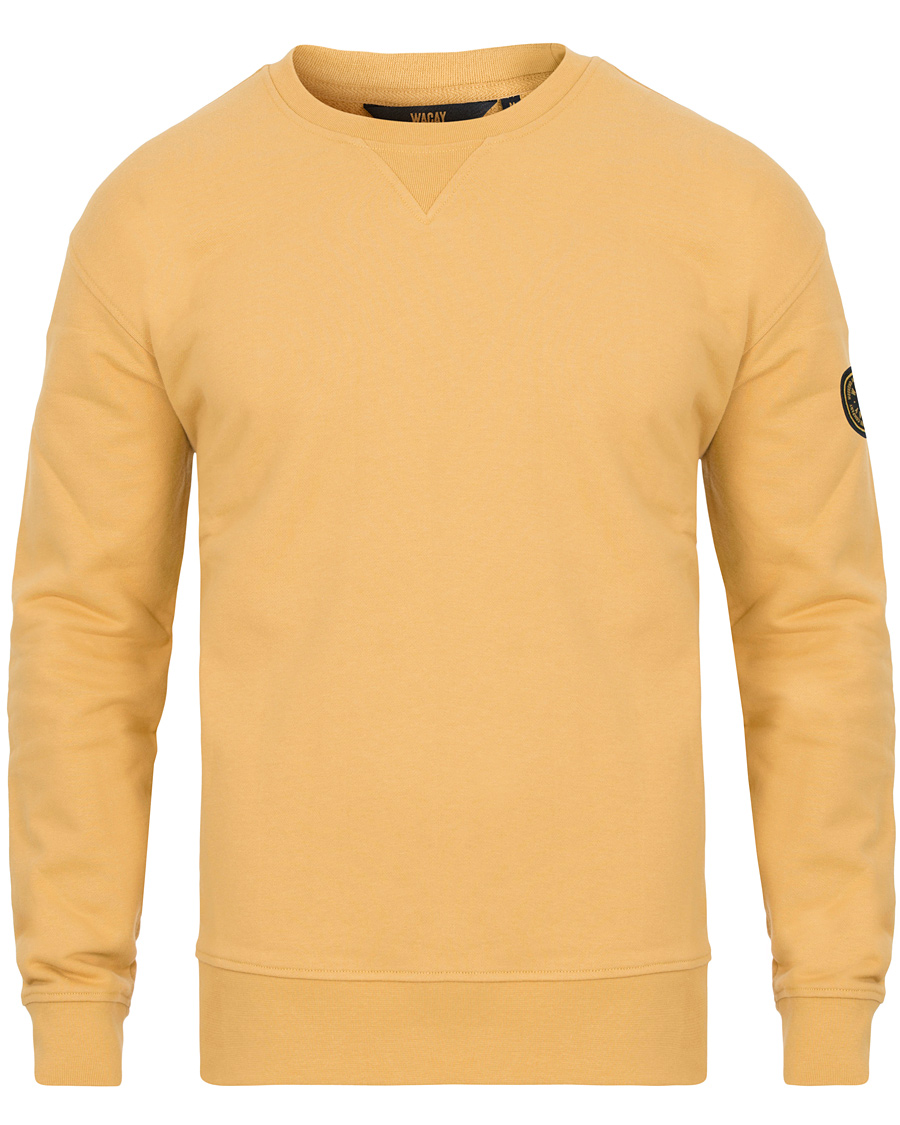 Hombres | Jerséis y prendas de punto | WACAY | Badge Sweatshirts Faded Yellow