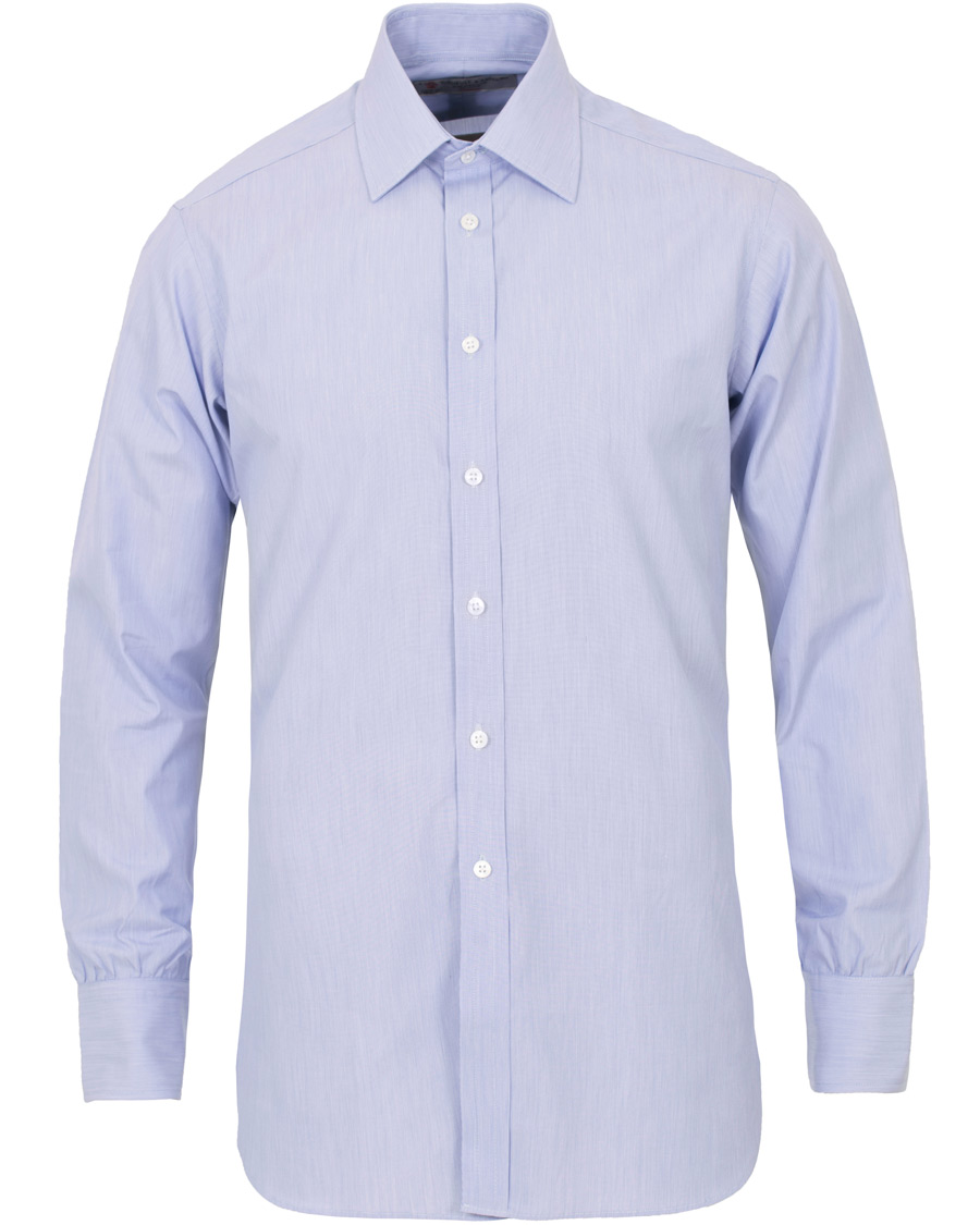 Hombres | Camisas | Turnbull & Asser | Classic Fit Hairline Stripe Shirt Blue