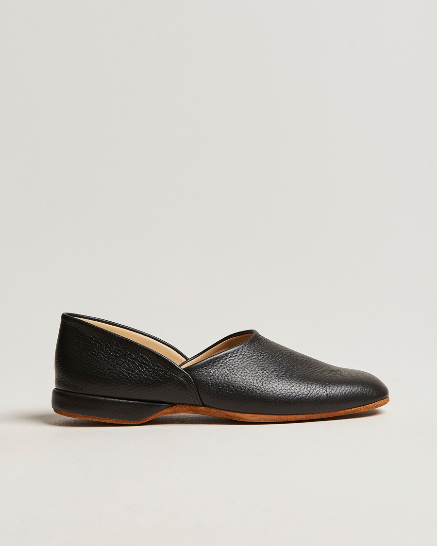 Hombres | Sandalias y chanclas | Crockett & Jones | Grecian Home Slipper Black