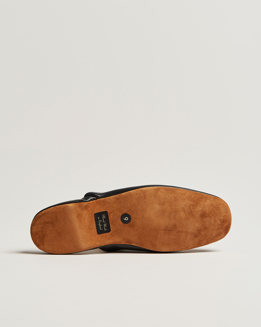 Hombres | Sandalias y chanclas | Crockett & Jones | Mule Calf Home Slipper Black