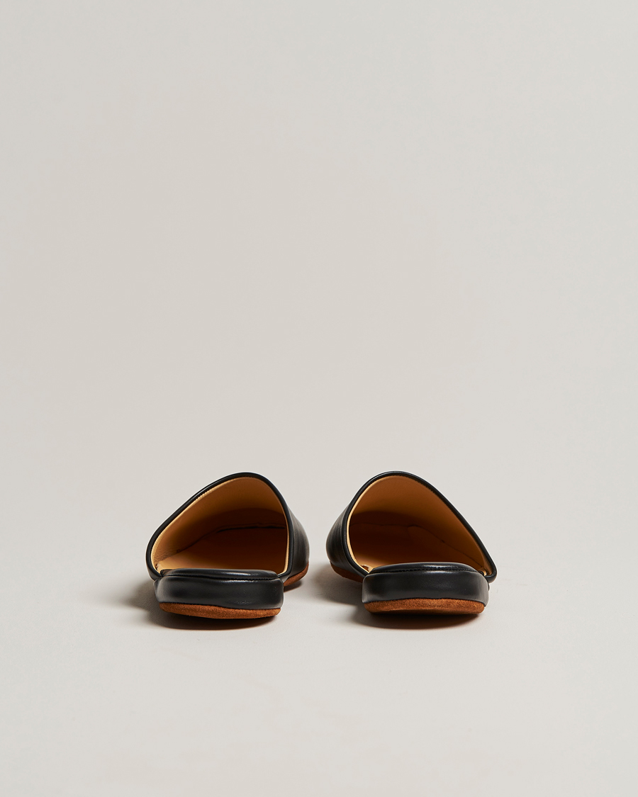 Hombres | Sandalias y chanclas | Crockett & Jones | Mule Calf Home Slipper Black