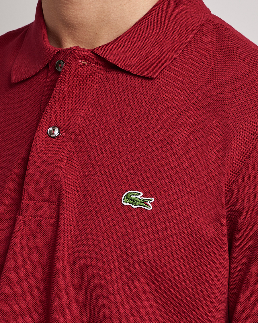 Hombres | Polos | Lacoste | Original Long Sleeve Polo Piké Bordeaux