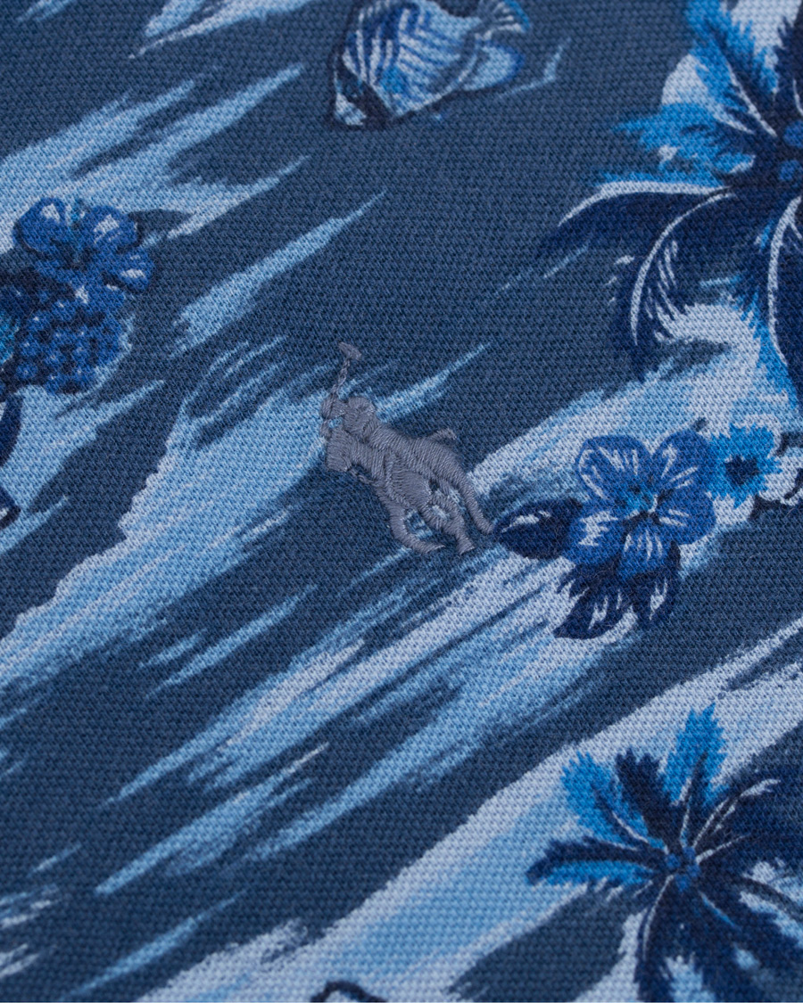 Hombres | Polos | Polo Ralph Lauren | Featherweight Grandad Collar Polo Indigo Island Blue