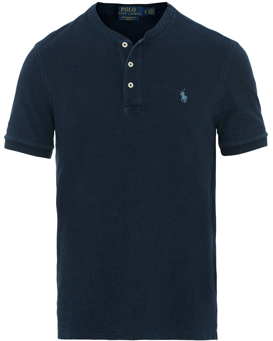 Hombres | Polos | Polo Ralph Lauren | Featherweight Grandad Collar Polo Dark Indigo