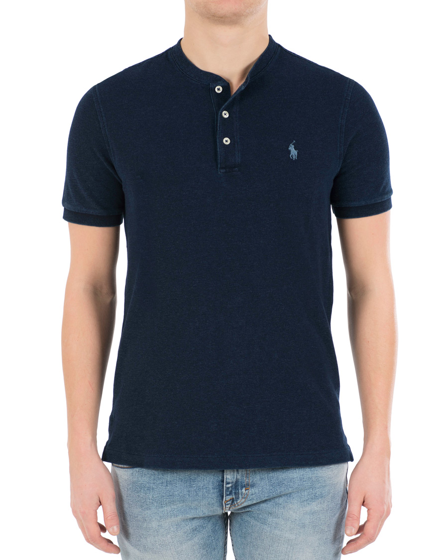 Hombres | Polos | Polo Ralph Lauren | Featherweight Grandad Collar Polo Dark Indigo