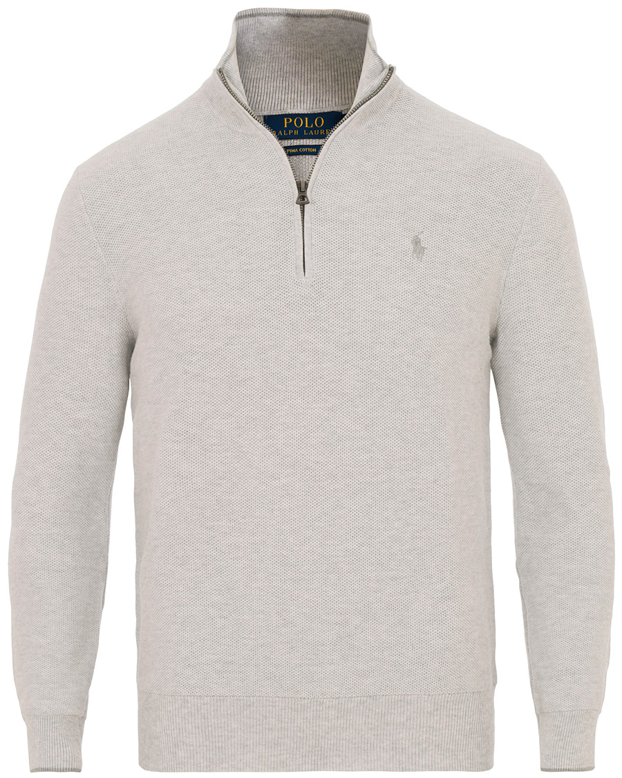 Hombres | Jerséis y prendas de punto | Polo Ralph Lauren | Texture Half Zip Lawrence Grey Heather