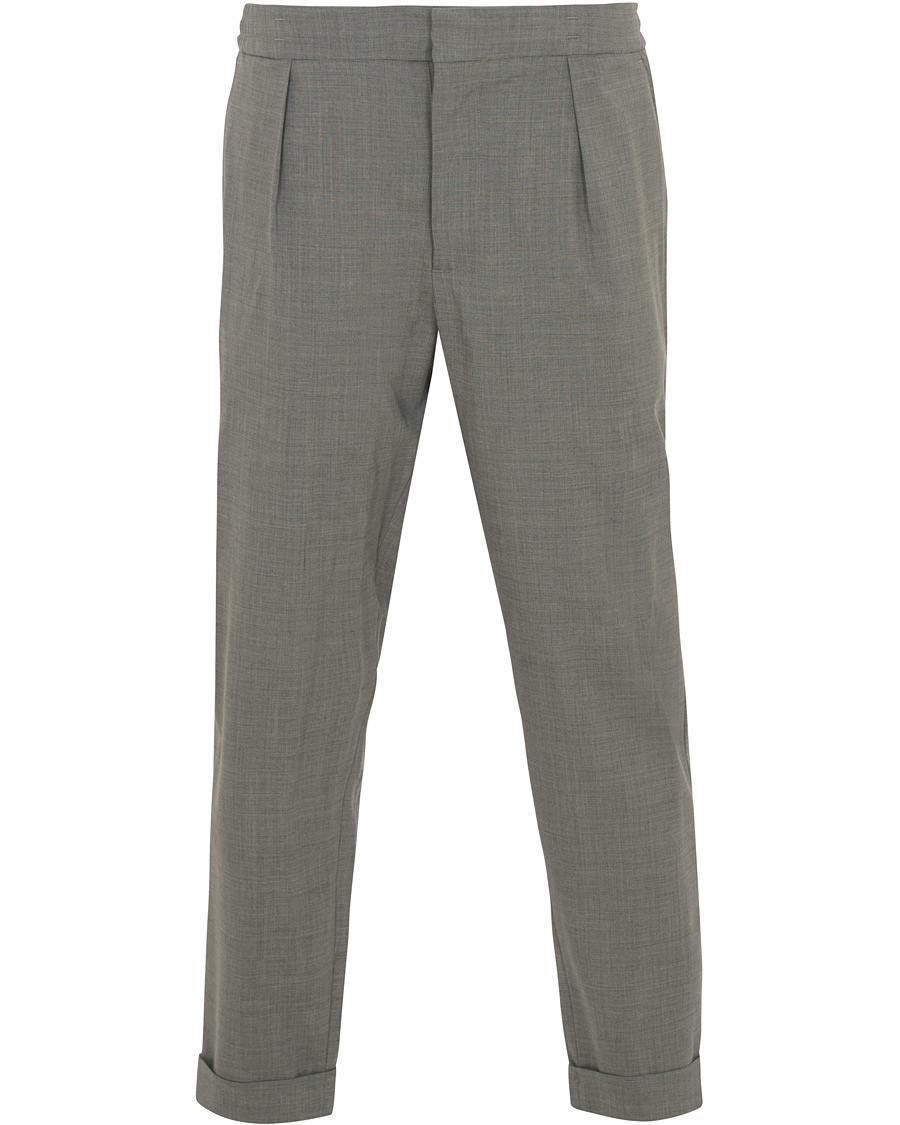 Hombres | Pantalones | Barena | Nitro Pleated Trousers Light Grey