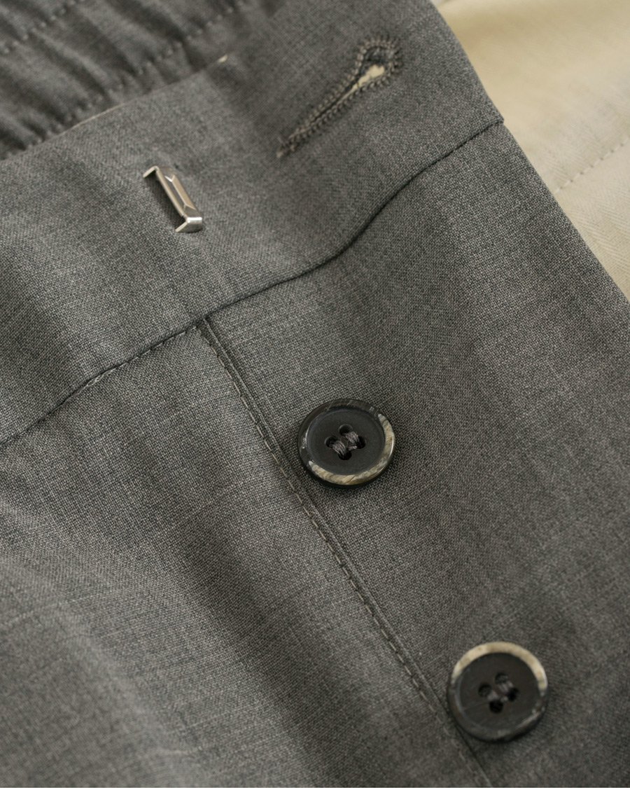 Hombres | Pantalones | Barena | Nitro Pleated Trousers Light Grey