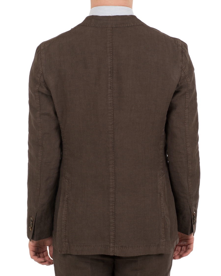 Hombres | Trajes | Boglioli | K Jacket Linen Suit Brown