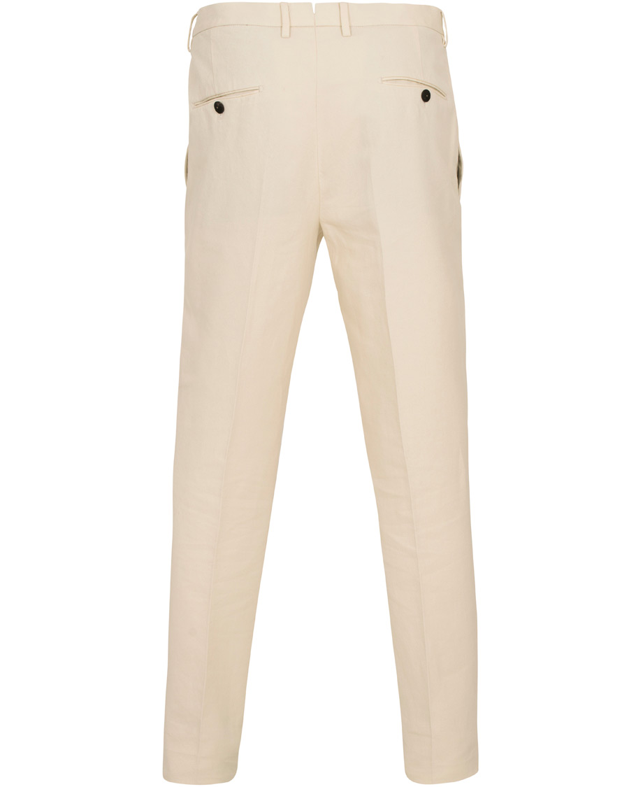 Hombres | Pantalones | Incotex | Carrot Fit Single Pleated Trousers Off White