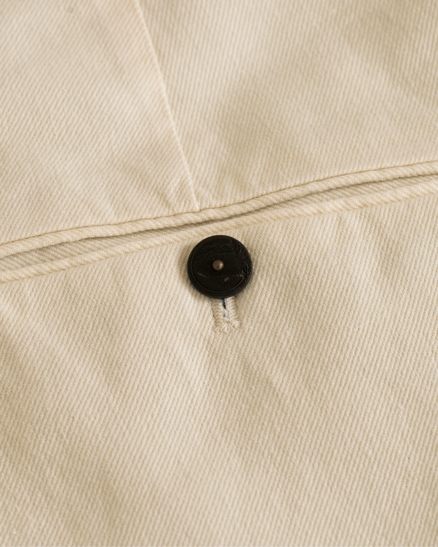 Hombres | Pantalones | Incotex | Carrot Fit Single Pleated Trousers Off White