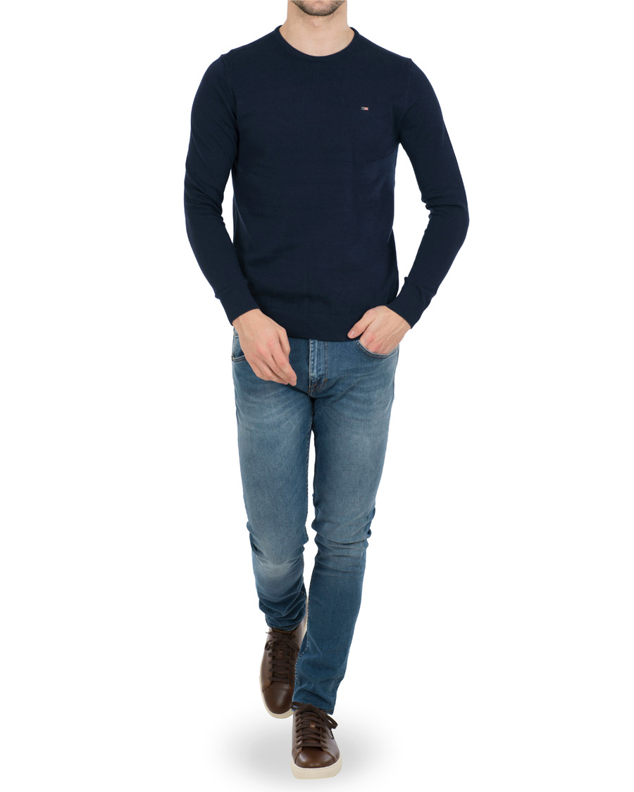 Hombres | Jerséis y prendas de punto | Lexington | Bradley Crewneck Sweater Deepest Blue