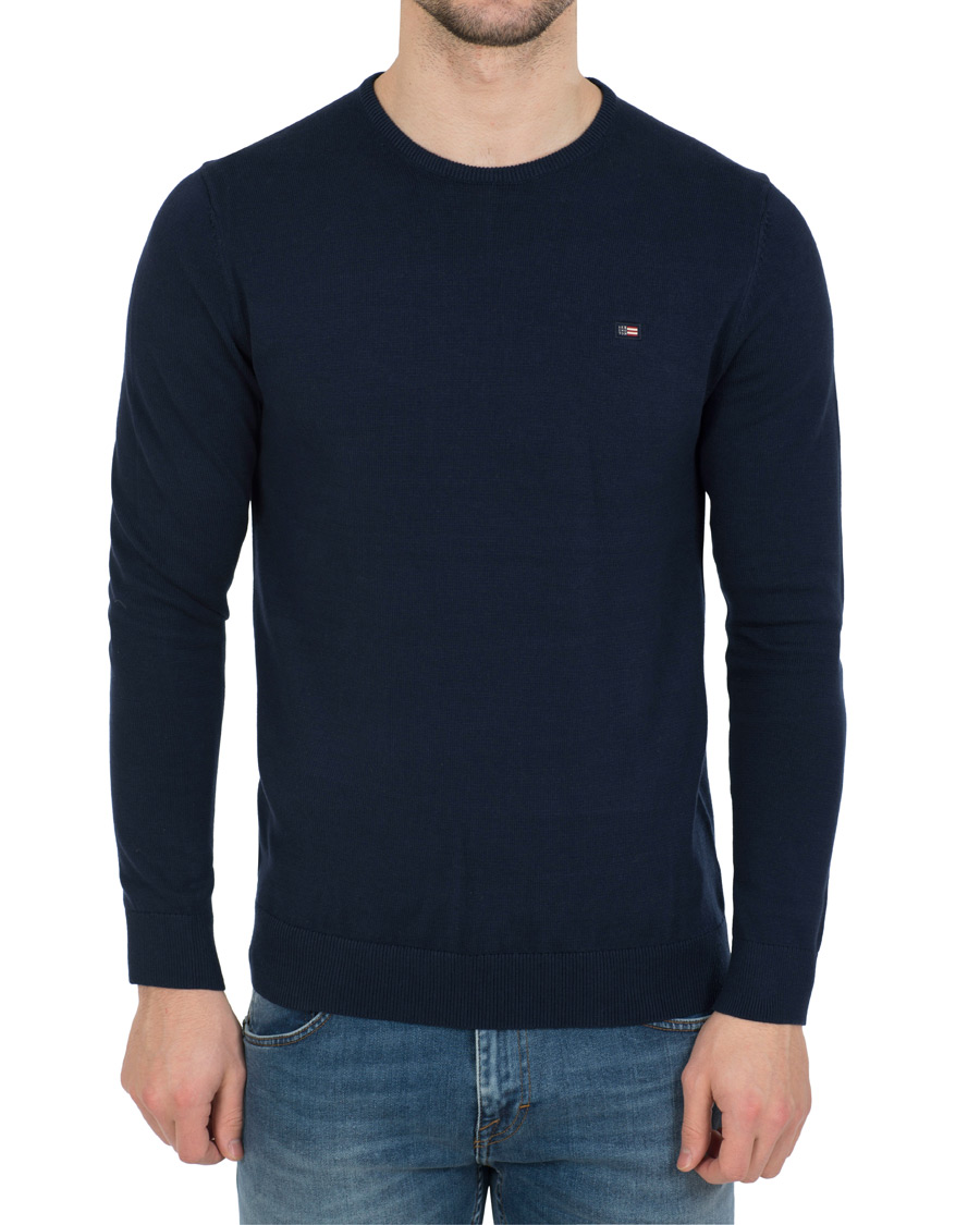 Hombres | Jerséis y prendas de punto | Lexington | Bradley Crewneck Sweater Deepest Blue
