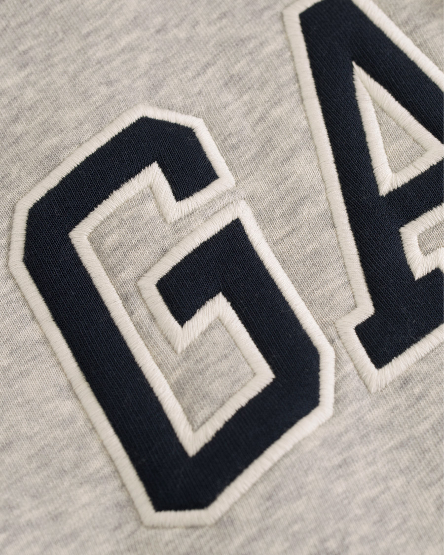 Hombres | Jerséis y prendas de punto | Gant | Outline Full Zip Hoodie Light Grey Melange