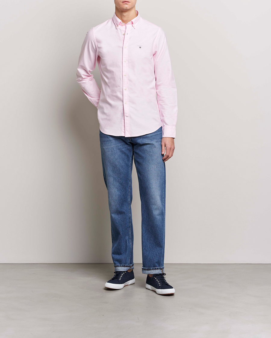 Hombres | Camisas | GANT | Slim Fit Oxford Shirt Light Pink