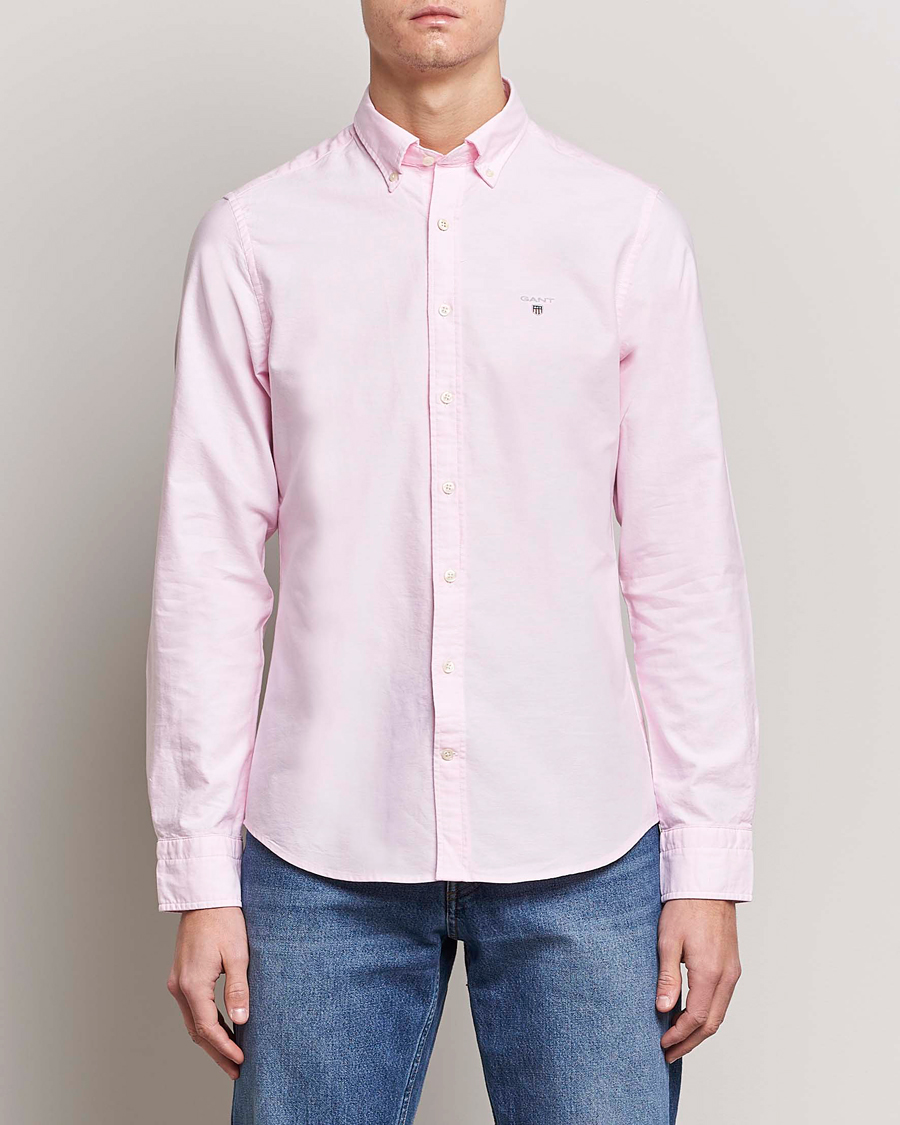 Hombres | Camisas | GANT | Slim Fit Oxford Shirt Light Pink