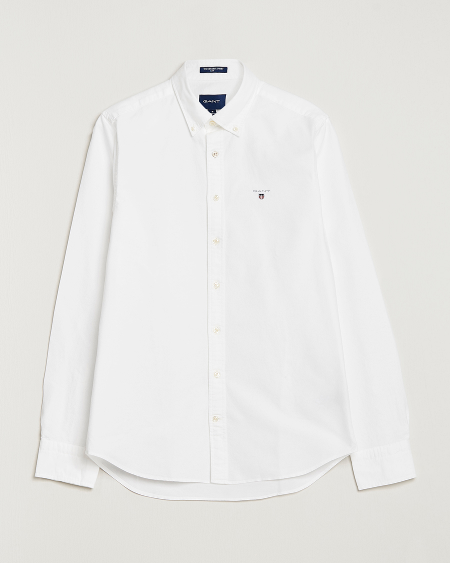 Hombres | Camisas | GANT | Slim Fit Oxford Shirt White