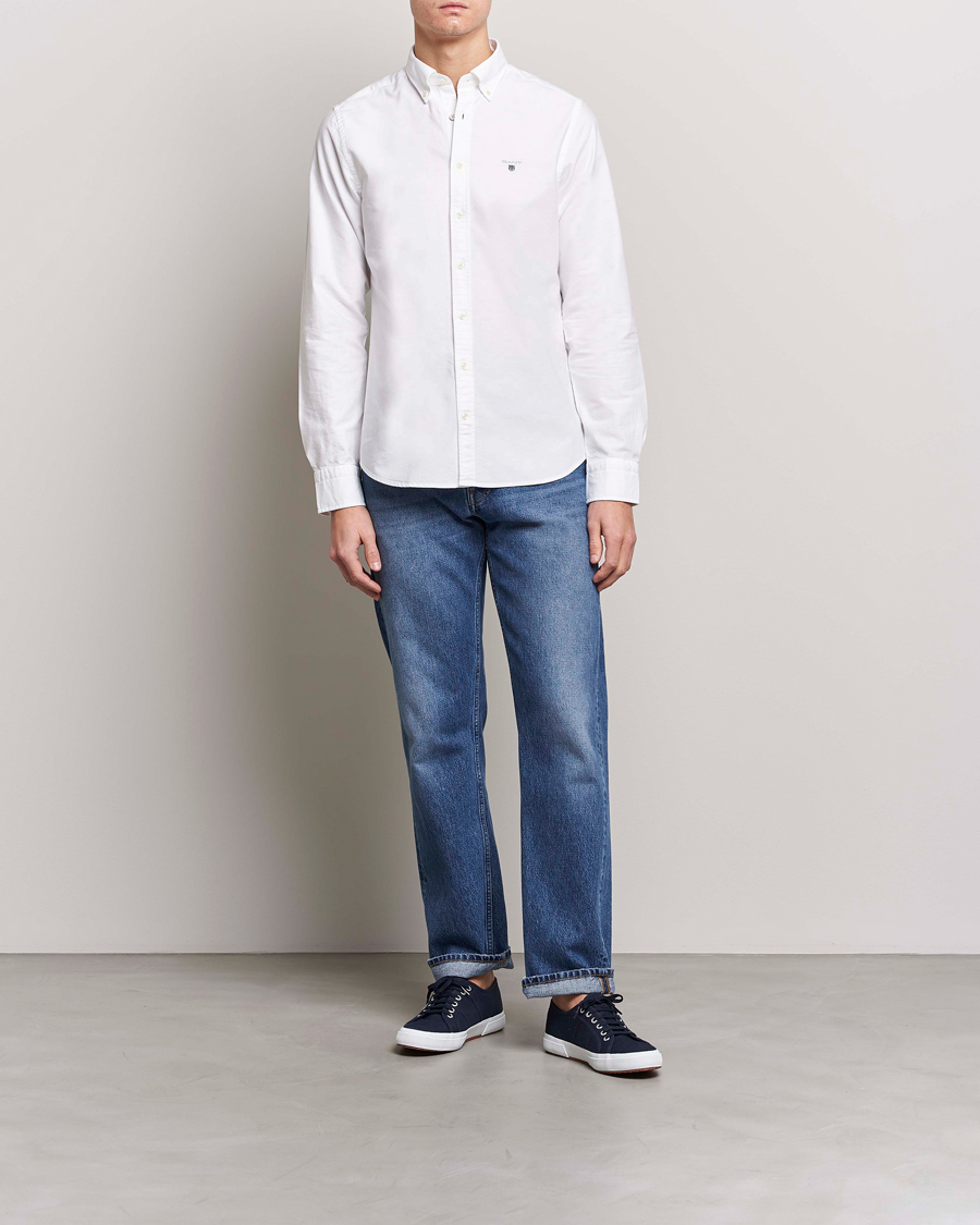 Hombres | Camisas | GANT | Slim Fit Oxford Shirt White