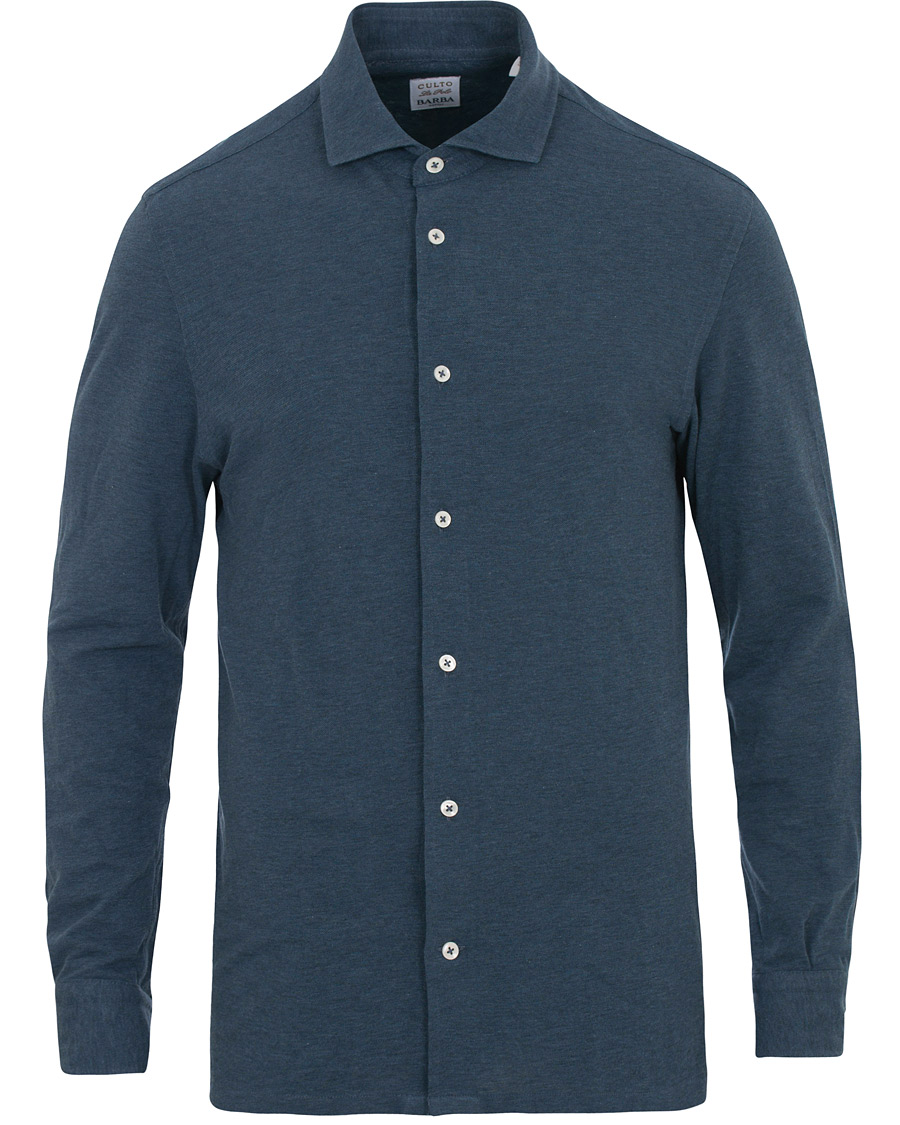 Hombres | Camisas | Barba Napoli | Jersey Shirt Blue