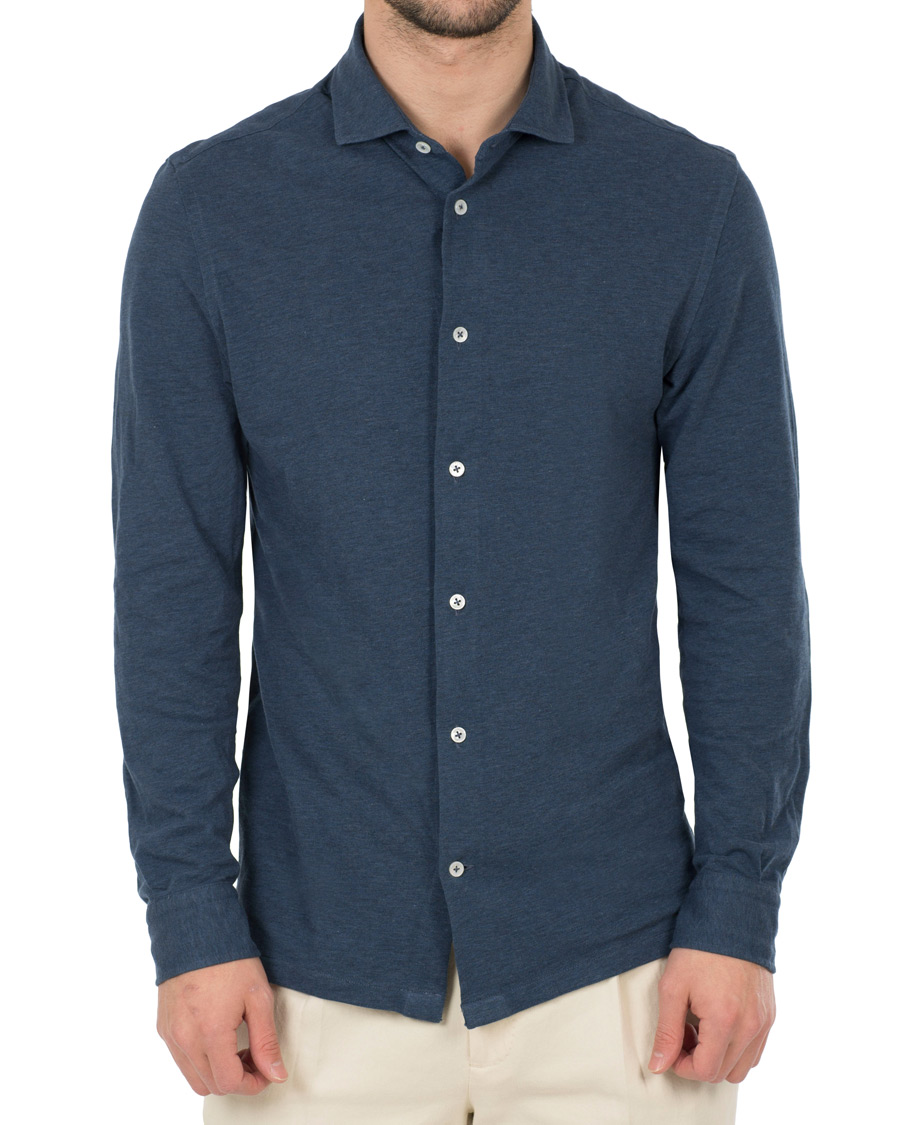 Hombres | Camisas | Barba Napoli | Jersey Shirt Blue