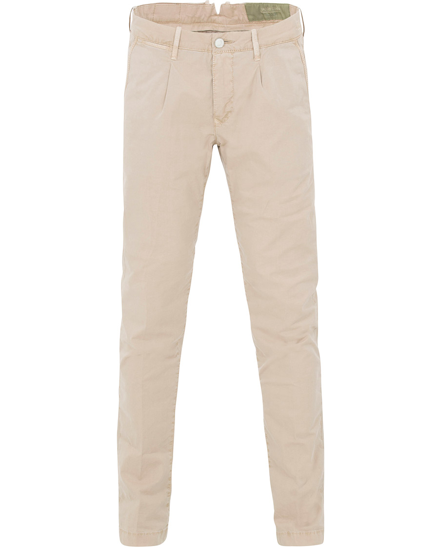 Hombres | Pantalones | Jacob Cohën | Jacob Cohen Alex Pleated Chinos Beige