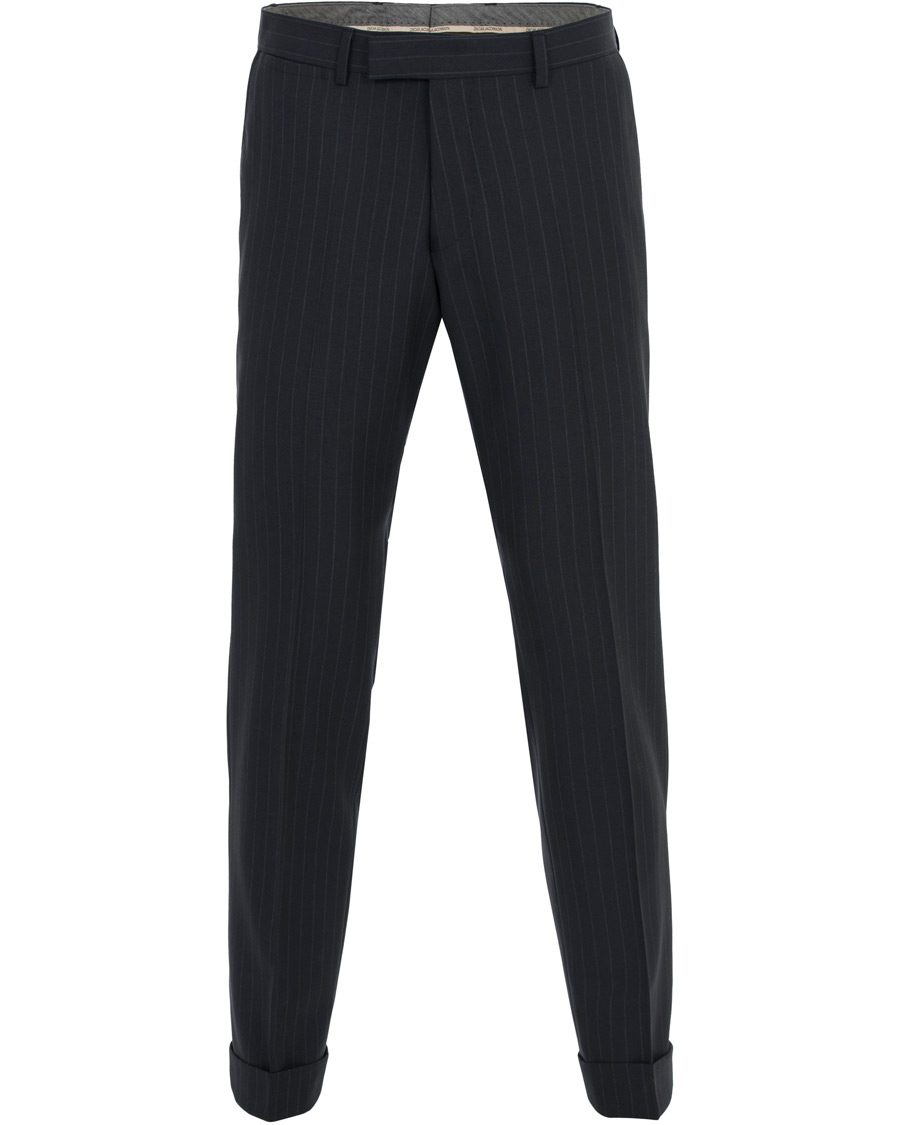Hombres | Trajes | Oscar Jacobson | Ferry Wool Pinstripe Suit Navy