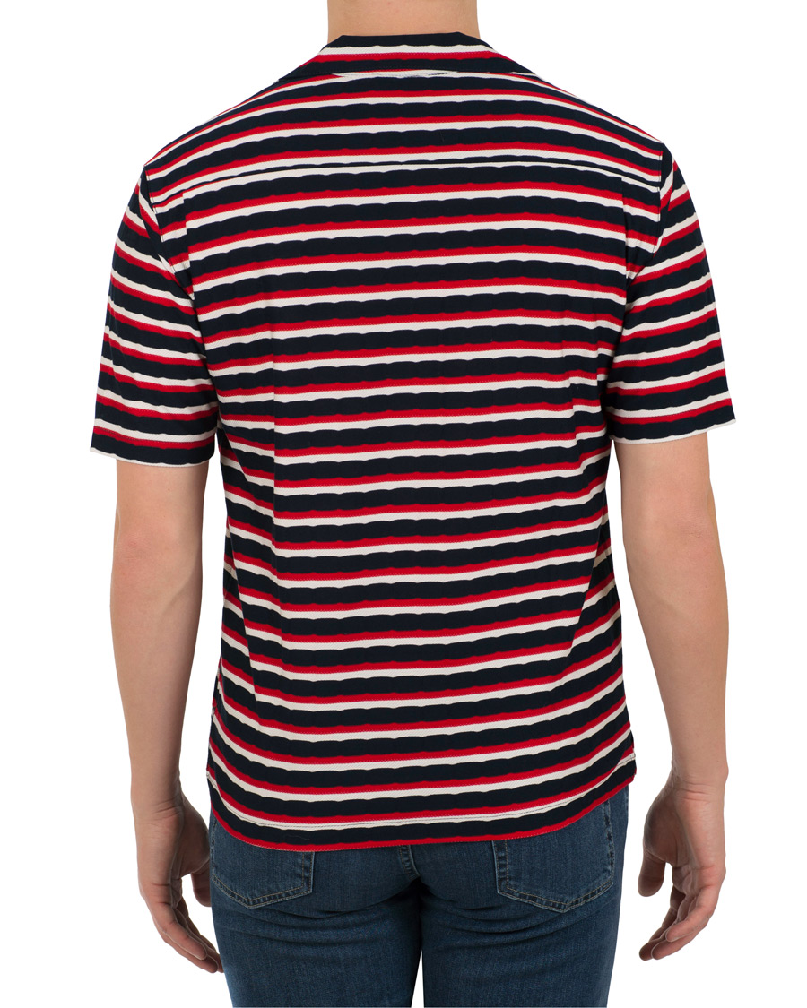Hombres | Polos | The Gigi | Paro Stripe Polo Red/Navy