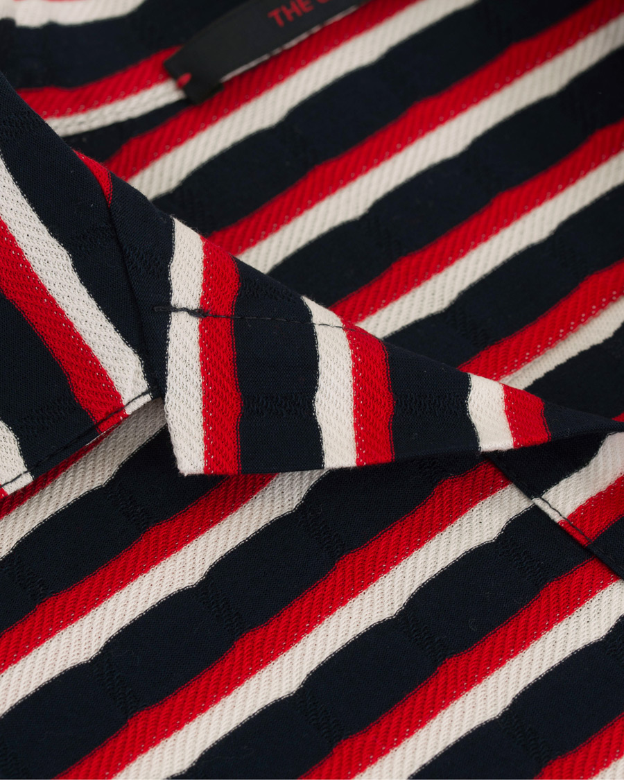 Hombres | Polos | The Gigi | Paro Stripe Polo Red/Navy