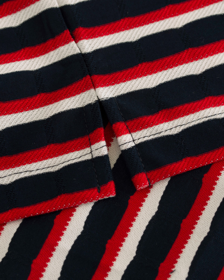 Hombres | Polos | The Gigi | Paro Stripe Polo Red/Navy