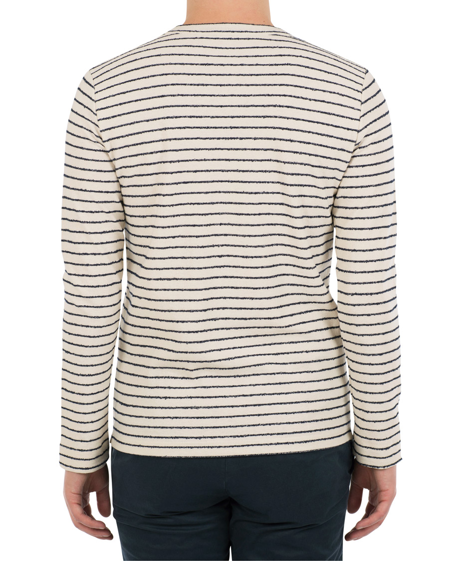 Hombres | Jerséis y prendas de punto | The Gigi | Milos Stripe Lightweight Sweatshirt Navy/White