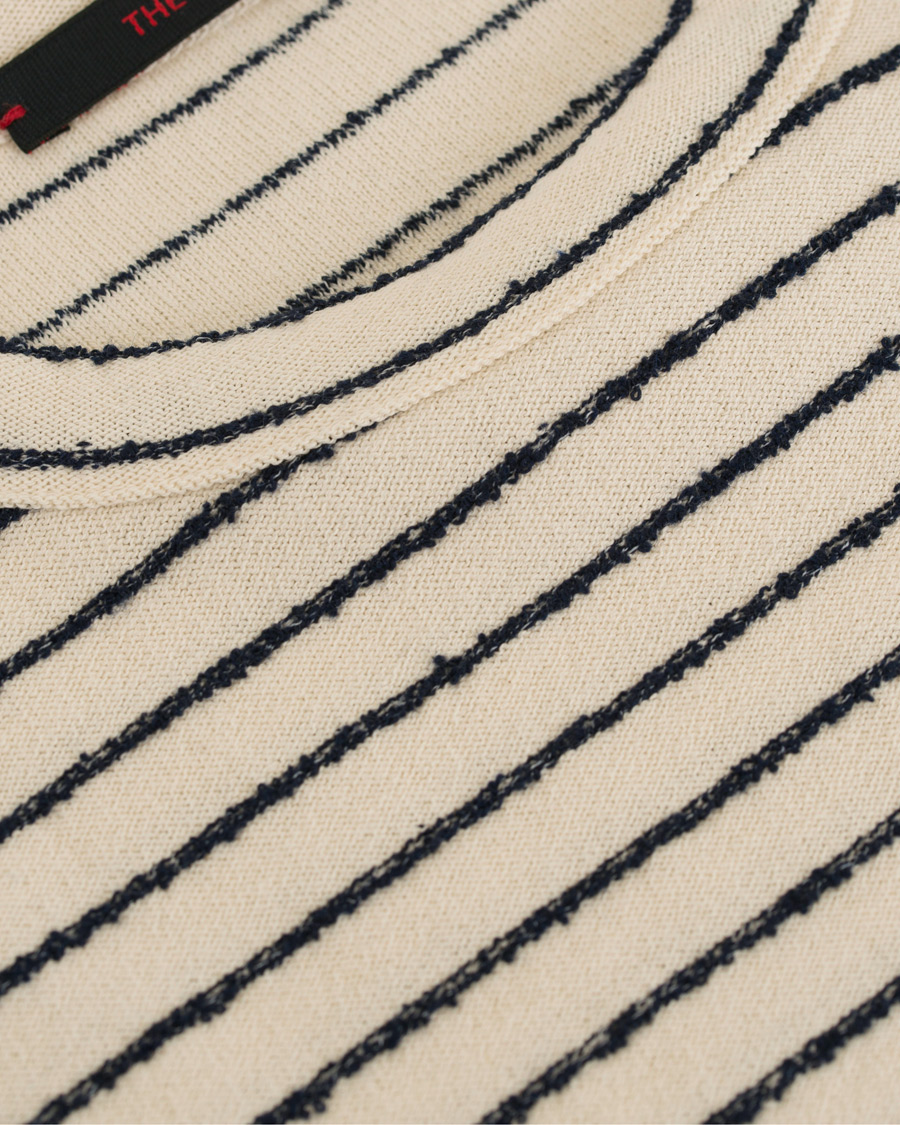 Hombres | Jerséis y prendas de punto | The Gigi | Milos Stripe Lightweight Sweatshirt Navy/White