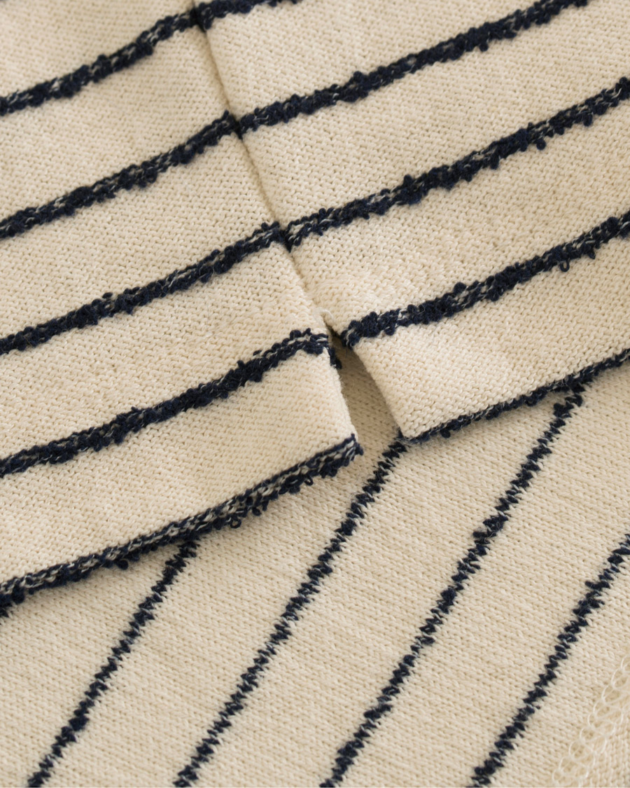 Hombres | Jerséis y prendas de punto | The Gigi | Milos Stripe Lightweight Sweatshirt Navy/White