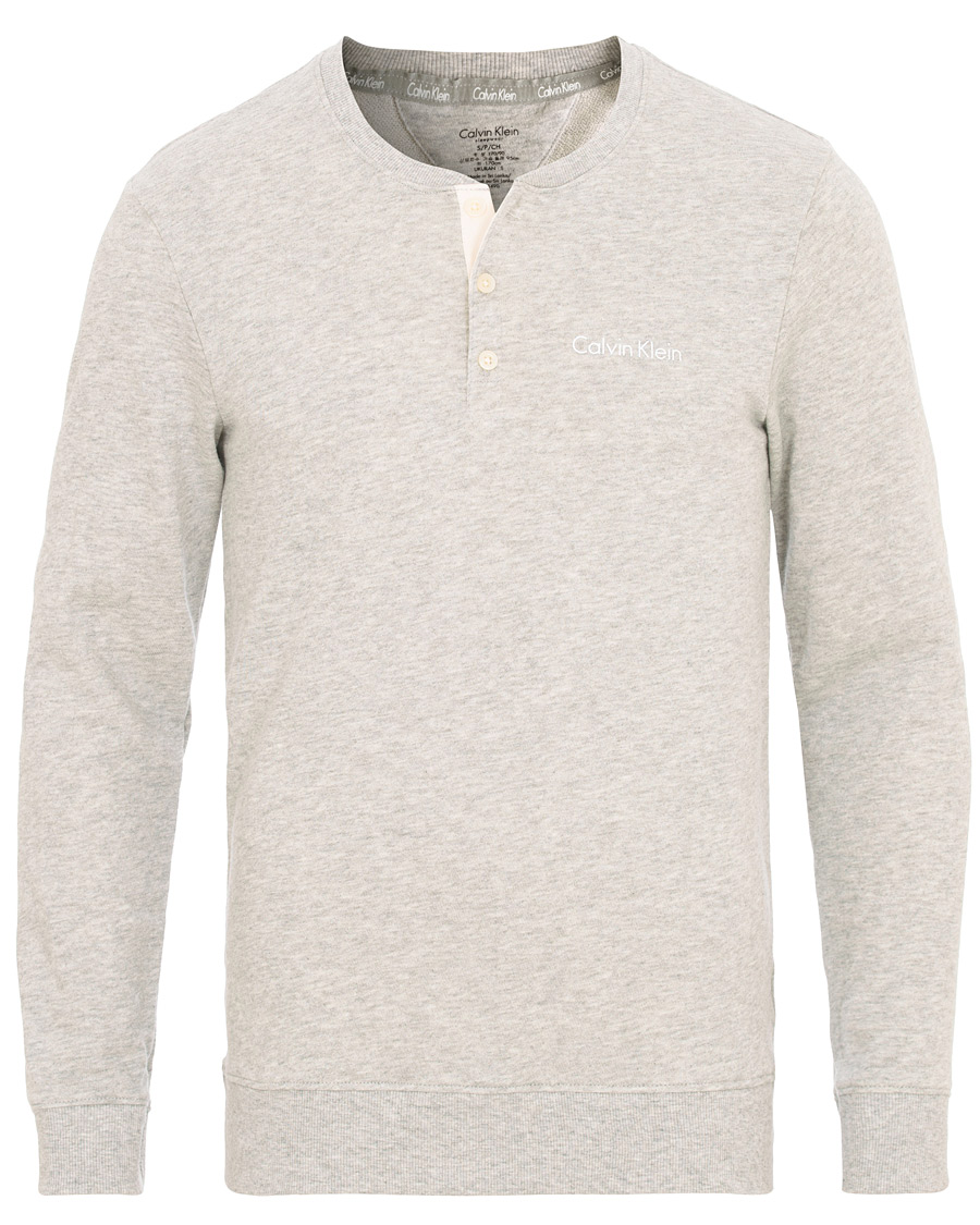 Hombres | Jerséis y prendas de punto | Calvin Klein | Henley Heather Grey