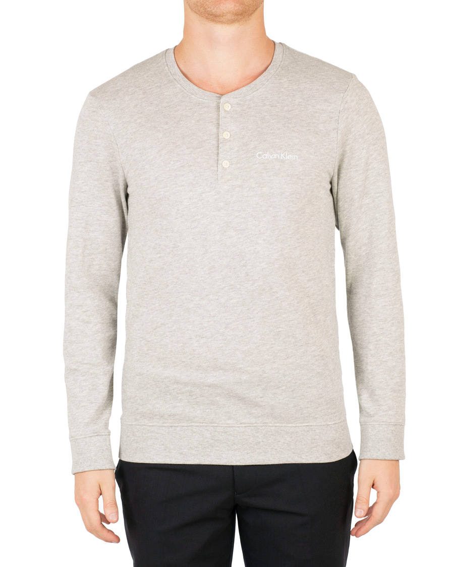 Hombres | Jerséis y prendas de punto | Calvin Klein | Henley Heather Grey