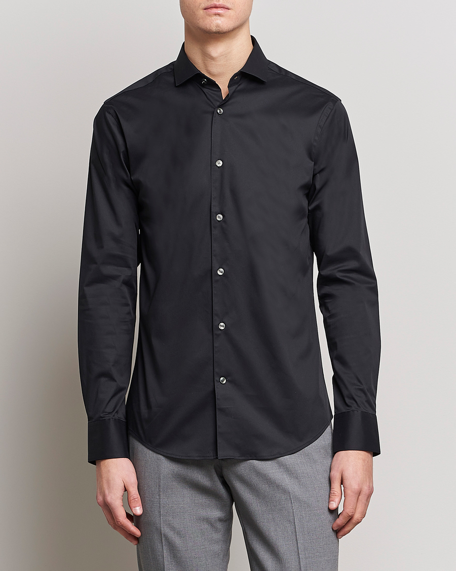Hombres | Camisas | Tiger of Sweden | Farell 5 Stretch Shirt Black