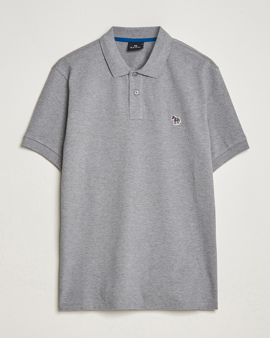 Hombres | Polos | PS Paul Smith | Regular Fit Zebra Polo Grey Melange