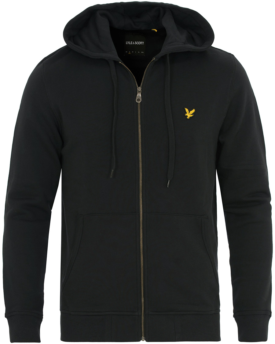 Hombres | Jerséis y prendas de punto | Lyle & Scott | Zip Through Hoodie True Black