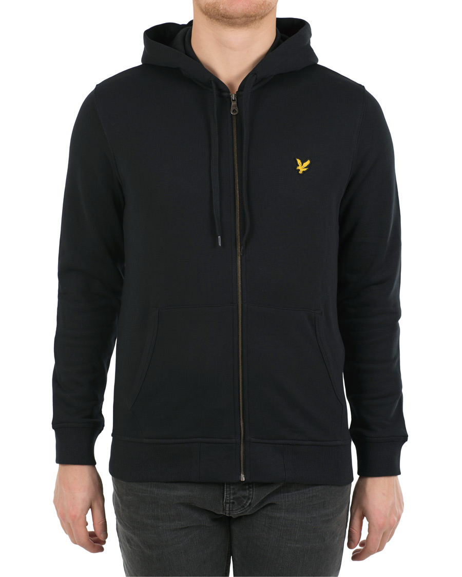 Hombres | Jerséis y prendas de punto | Lyle & Scott | Zip Through Hoodie True Black