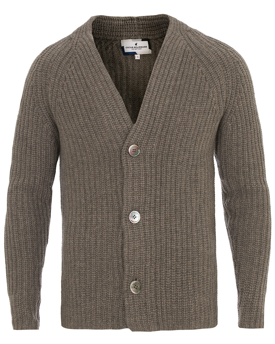 Hombres | Jerséis y prendas de punto | Soft Goat | Cashmere Chunky Cardigan Taupe