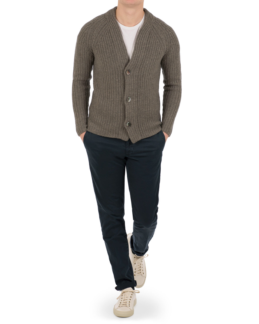 Hombres | Jerséis y prendas de punto | Soft Goat | Cashmere Chunky Cardigan Taupe