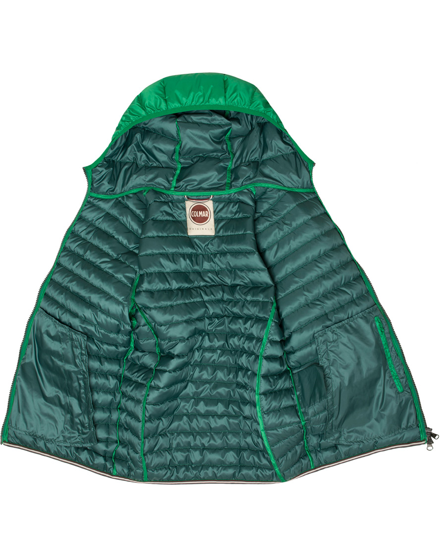 Hombres | Abrigos y chaquetas | Colmar | Lightweight Down Hooded Jacket Green