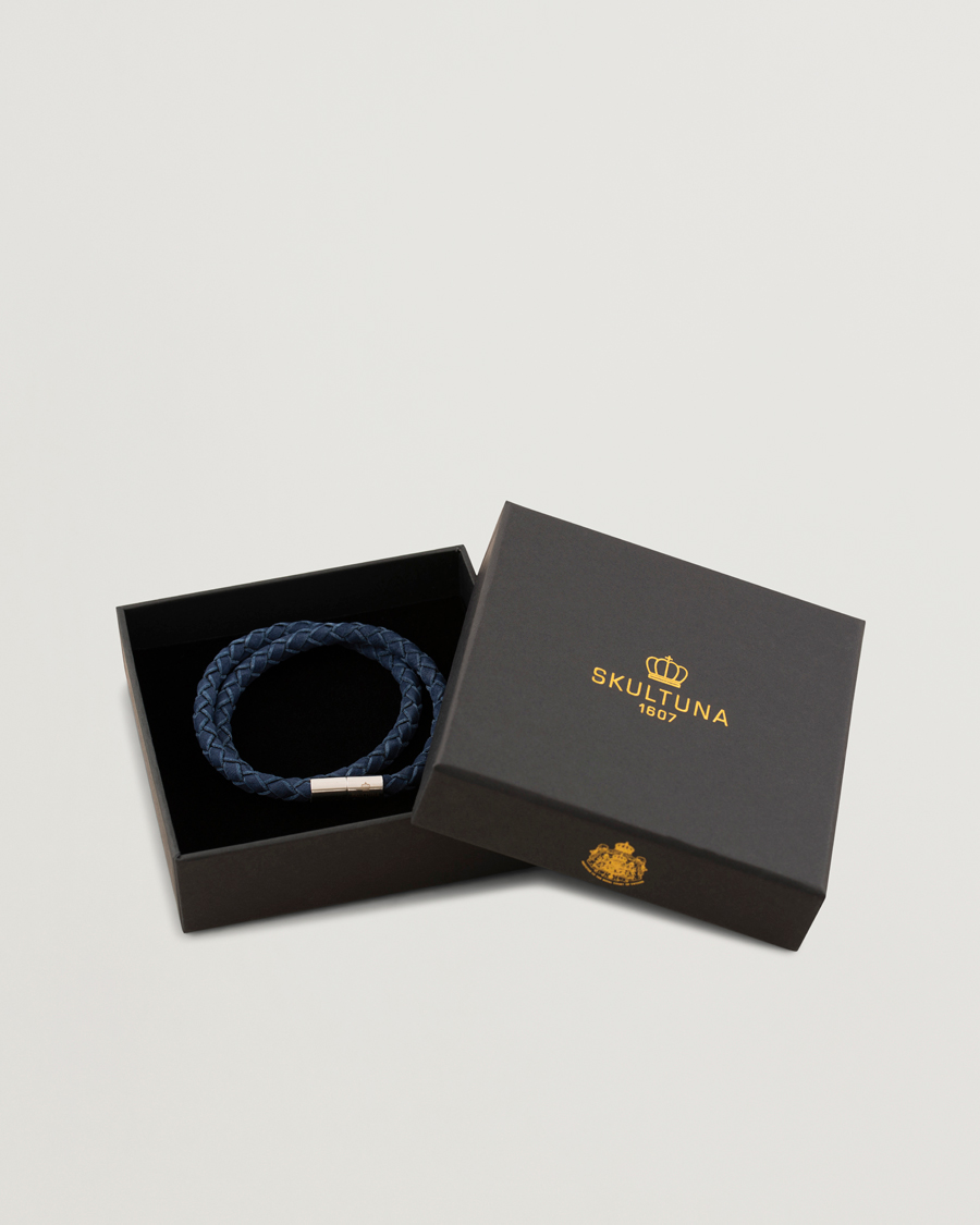 Hombres | Joyas | Skultuna | The Suede Bracelet Blue