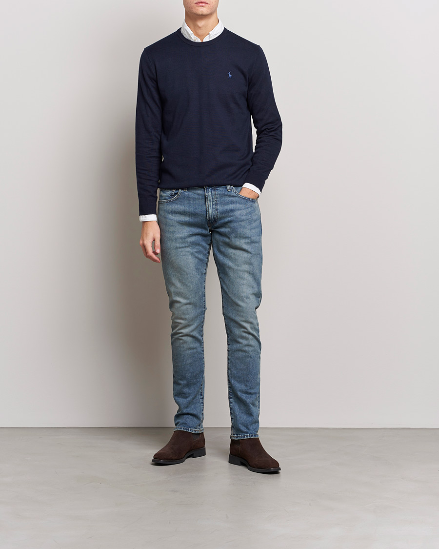 Hombres | Jerséis y prendas de punto | Polo Ralph Lauren | Pima Cotton Crew Neck Pullover Hunter Navy