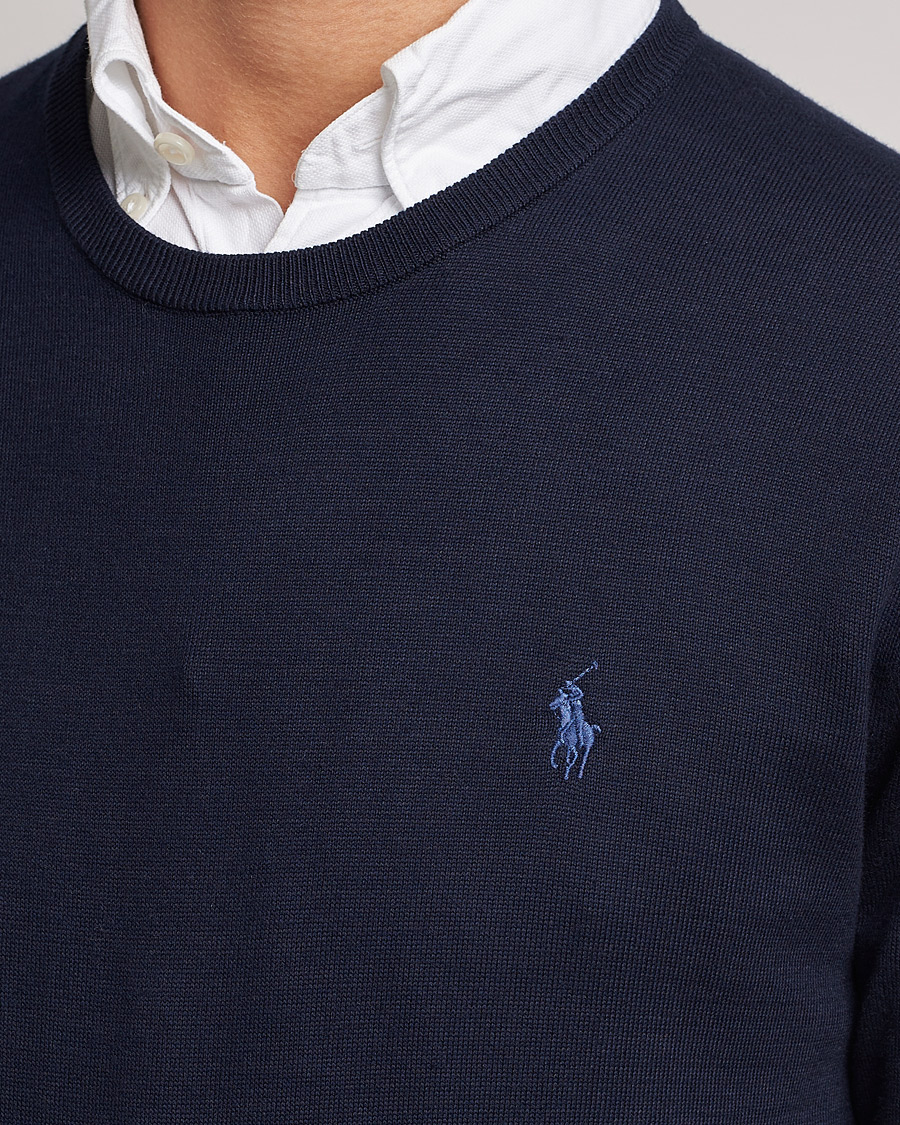 Hombres | Jerséis y prendas de punto | Polo Ralph Lauren | Pima Cotton Crew Neck Pullover Hunter Navy