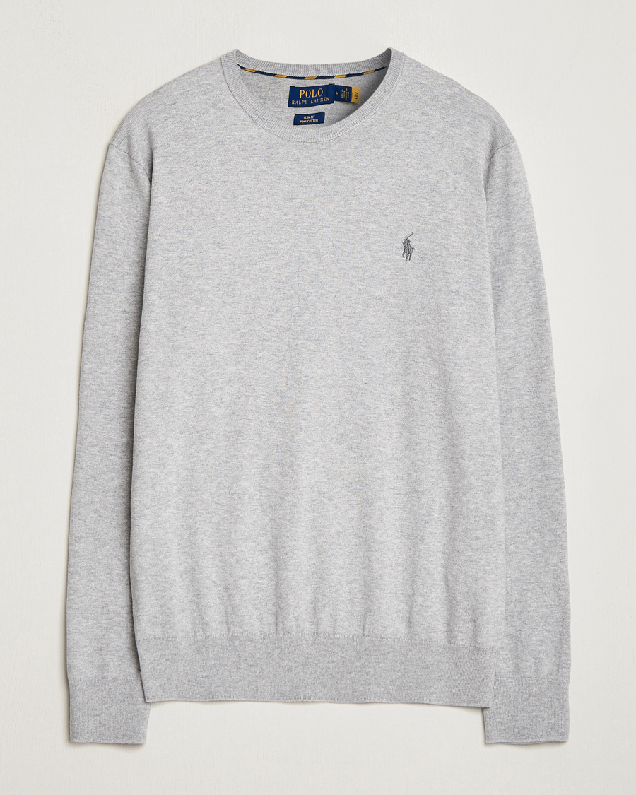 Hombres | Jerséis y prendas de punto | Polo Ralph Lauren | Pima Cotton Crew Neck Pullover Andover Heather