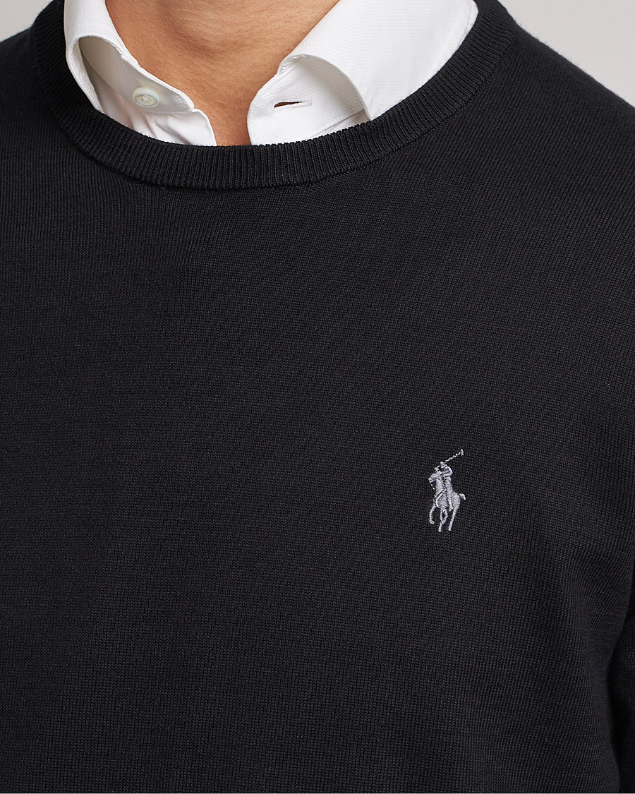 Hombres | Jerséis y prendas de punto | Polo Ralph Lauren | Pima Cotton Crew Neck Pullover Polo Black