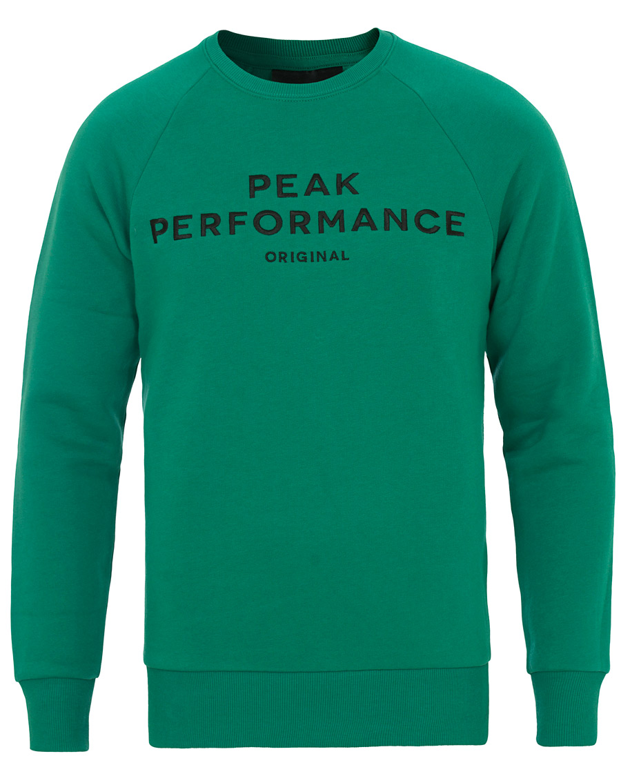 Hombres | Jerséis y prendas de punto | Peak Performance | M Logo Crew Neck Sweatshirt Shady Green
